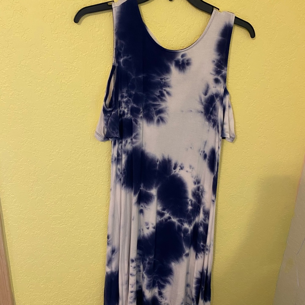 tye dye knee length dress